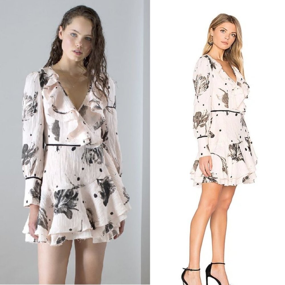 Aje Ayala Dress in Brushed Tulip Print XS